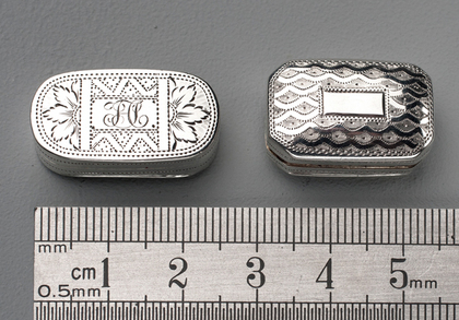 Two Georgian Silver Miniature Vinaigrettes - Joseph Willmore